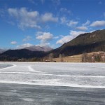 Eislaufen am Weißensee in Kärnten Eislaufen am Weißensee in Kärnten