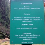 Hinweisschild im Großen Zschand Hinweisschild im Großen Zschand