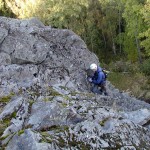 Klettersteig Riesenboulder - Steilstück