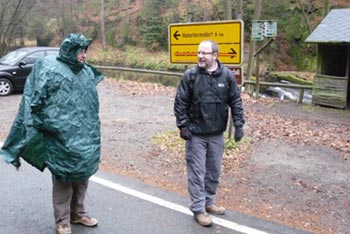 Start im Regen