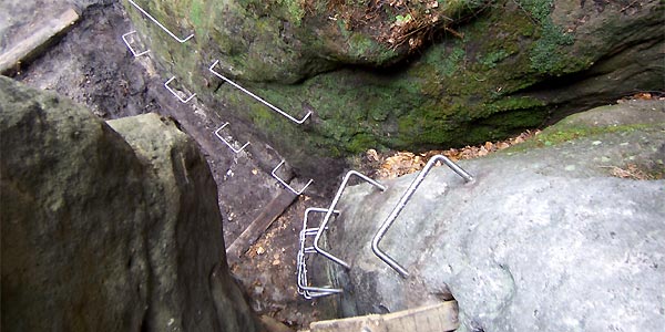 Zwillingsstiege - Abstieg an der Jammerspitze